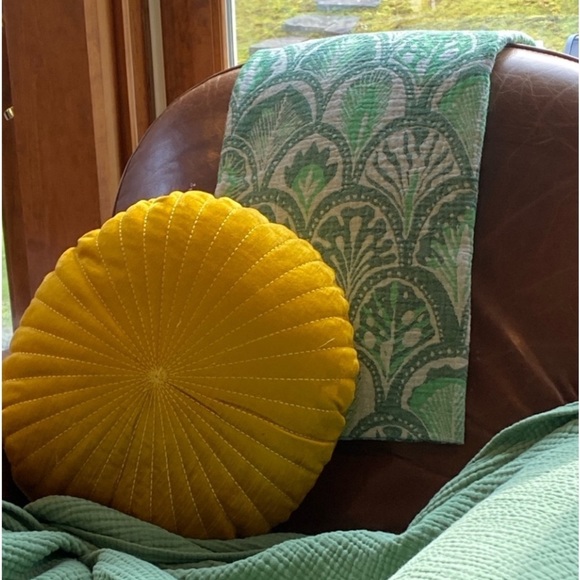 Succulents Reversible Textile Boho Decor Organic Cotton Weave Blanket Wrap - Picture 14 of 14